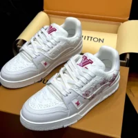 Louis Vuitton Women LV x TM LV Trainer Sneaker-White 1AGZEJ (1)