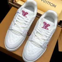 Louis Vuitton Women LV x TM LV Trainer Sneaker-White 1AGZEJ (1)