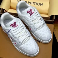 Louis Vuitton Women LV x TM LV Trainer Sneaker-White 1AGZEJ (1)