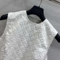 Louis Vuitton Women Monogram Fil Coupé Denim Dress 1AHHXI (1)