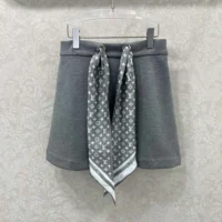 Louis Vuitton Women Monogram Scarf Mini Skirt 1AIR68 (1)