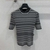 Louis Vuitton Women Scallop Stripe Knit Top 1AHJ15 (1)
