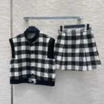 Louis Vuitton Women Sleeveless Check Bomber Jacket 1AIPTD