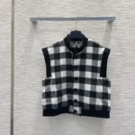 Louis Vuitton Women Sleeveless Check Bomber Jacket 1AIPTD