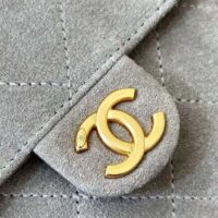 Chanel Women 25 Small Handbag Grained Calfskin Gold Tone Metal-Gray (5)