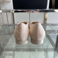 Chanel Women Ballerinas Fabric Grosgrain-Light Purple (1)