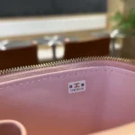 Chanel Women Caviar Quilted Mini Vanity Case With Chain Light Pink