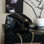 Chanel Women Chanel 25 Medium Backpack Grained Calfskin & Gold-Tone Metal Black