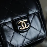Chanel Women Chanel 25 Medium Backpack Grained Calfskin & Gold-Tone Metal Black