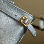 Chanel Women Chanel 25 Medium Backpack Grained Calfskin & Gold-Tone Metal-Silver