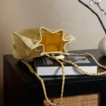 Chanel Women Chanel 25 Medium Backpack Grained Calfskin & Gold-Tone Metal-Yellow