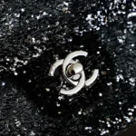 Chanel Women Evening Bag Quilted Gradient Sequins & Ruthenium-Finish Metal