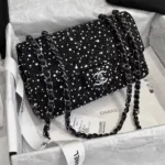 Chanel Women Evening Bag Sequins Imitation Pearls & Gold-Tone Metal-Black