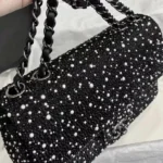 Chanel Women Evening Bag Sequins Imitation Pearls & Gold-Tone Metal-Black