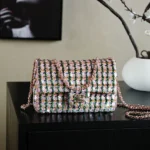 Chanel Women Flap Bag Sequins & Gold-Tone Metal Light Pink