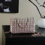 Chanel Women Flap Bag Sequins & Gold-Tone Metal Light Pink