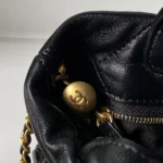 Chanel Women Mini Bow Bag Shiny Lambskin & Gold-Tone Metal-Black