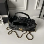 Chanel Women Mini Bow Bag Shiny Lambskin & Gold-Tone Metal-Black