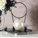 Chanel Women Pearl Ring Minaudiere Plexi & Gold-Tone Metal-Pearly White