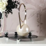 Chanel Women Pearl Ring Minaudiere Plexi & Gold-Tone Metal-Pearly White