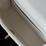 Chanel Women Small Flap Bag with Top Handle Grained Shiny Calfskin Gold Tone Metal