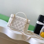 Chanel Women Vanity With Chain Shiny Lambskin Strass & Gold-Tone Metal