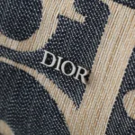 Dior Men Hit the Road Backpack with Flap Blue and Beige Raffia-Effect Dior Oblique Denim