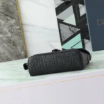 Dior Men Medium Dior Daily Messenger Bag with Flap Black Dior Gravity Leather