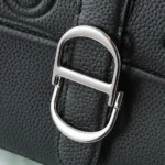 Dior Men Medium Dior Daily Messenger Bag with Flap Black Dior Gravity Leather