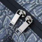 Dior Men Medium Rider Soft Hobo Bag Blue Dior Oblique Jacquard and Blue Grained Calfskin