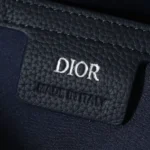 Dior Men Medium Rider Soft Hobo Bag Blue Dior Oblique Jacquard and Blue Grained Calfskin