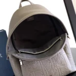 Dior Men Rider 2.0 Zipped Backpack Gray Dior Gravity Leather and Gray Grained Calfskin