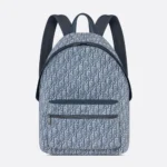 Dior Men Rider Backpack Blue Dior Oblique Jacquard 1VOBA088YKY