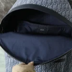 Dior Men Rider Backpack Blue Dior Oblique Jacquard 1VOBA088YKY