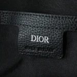 Dior Men Rider Soft Zipped Backpack Beige and Black Dior Oblique Jacquard with Black Grained Calfskin