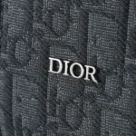 Dior Men Rider Soft Zipped Backpack Black Dior Oblique Jacquard and Black Grained Calfskin