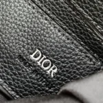 Dior Men Saddle A5 Triangle Pouch Black Dior Oblique Jacquard and Black Grained Calfskin