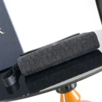 Dior Men Saddle A5 Triangle Pouch Black Dior Oblique Jacquard and Black Grained Calfskin