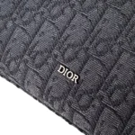 Dior Men Saddle A5 Triangle Pouch Black Dior Oblique Jacquard and Black Grained Calfskin