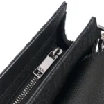 Dior Men Saddle A5 Triangle Pouch Black Dior Oblique Jacquard and Black Grained Calfskin