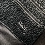 Dior Men Saddle A5 Triangle Pouch Beige and Black Dior Oblique Jacquard with Black Grained Calfskin