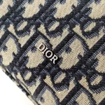 Dior Men Saddle A5 Triangle Pouch Beige and Black Dior Oblique Jacquard with Black Grained Calfskin