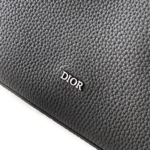 Dior Men Saddle A5 Triangle Pouch Black Grained Calfskin