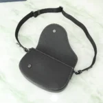 Dior Men Saddle Messenger Bag Black Grained Calfskin