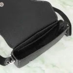 Dior Men Saddle Messenger Bag Black Grained Calfskin