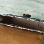 Dior Men Saddle Messenger Bag Blue and Beige Raffia-Effect Dior Oblique Denim