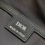 Dior Men Small Rider Soft Hobo Bag Beige and Black Dior Oblique Jacquard with Black Grained Calfskin
