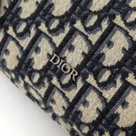 Dior Men Small Rider Soft Hobo Bag Beige and Black Dior Oblique Jacquard with Black Grained Calfskin