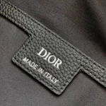Dior Men Small Rider Soft Hobo Bag Black Dior Oblique Jacquard and Black Grained Calfskin