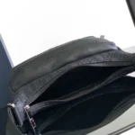 Dior Men Small Rider Soft Hobo Bag Black Dior Oblique Jacquard and Black Grained Calfskin